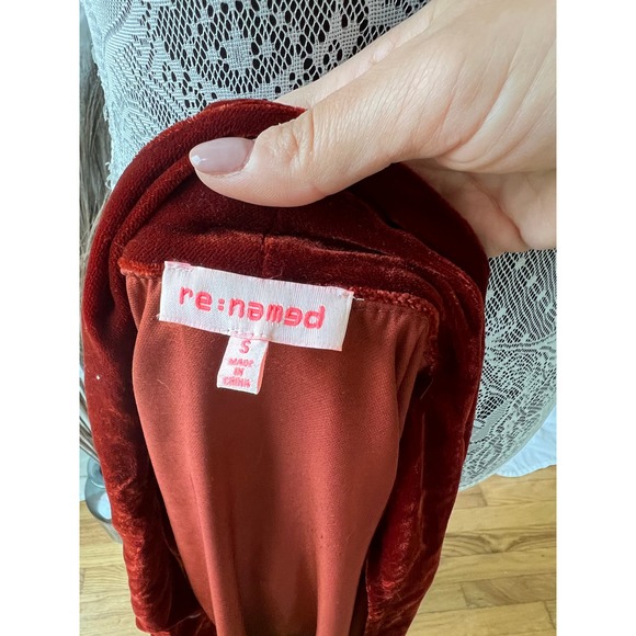 Re:Named Red Velvet Double Breasted Blazer - Picture 10 of 11